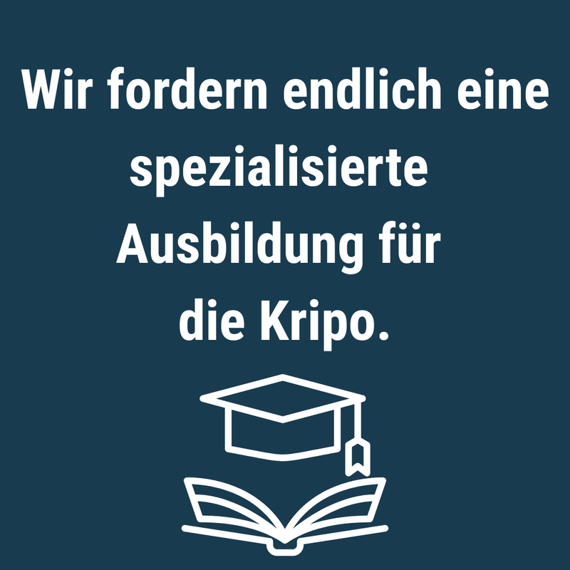 Wir fordern endlich eine spezialisierte Ausbildung für die Kripo
