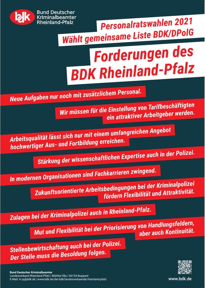Forderungen des BDK RP
