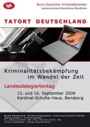 15. Landesdelegiertentag BDK-NRW in Bensberg - Tatort Deutschland - Kriminalitätsbekämpfung im Wandel der Zeit