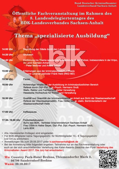 8. Landesdelegiertentag des BDK LV Sachsen-Anhalt