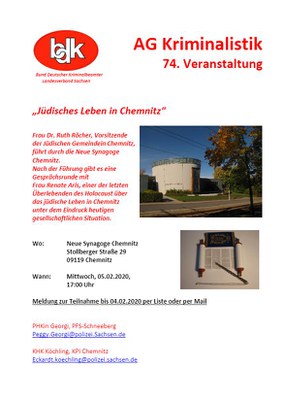 AG Kriminalistik - 74.Veranstaltung AG Kriminalistik - 74.Veranstaltung