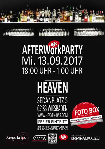 AfterWorkParty am Mittwoch 13.09.17 in Wiesbaden