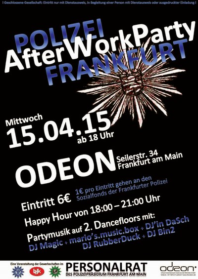 AfterWorkParty am 15.04.2015 in Frankfurt am Main