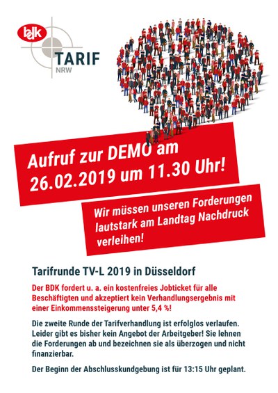 Aufruf zur DEMO am 26.02.19, 11:30 in Düsseldorf