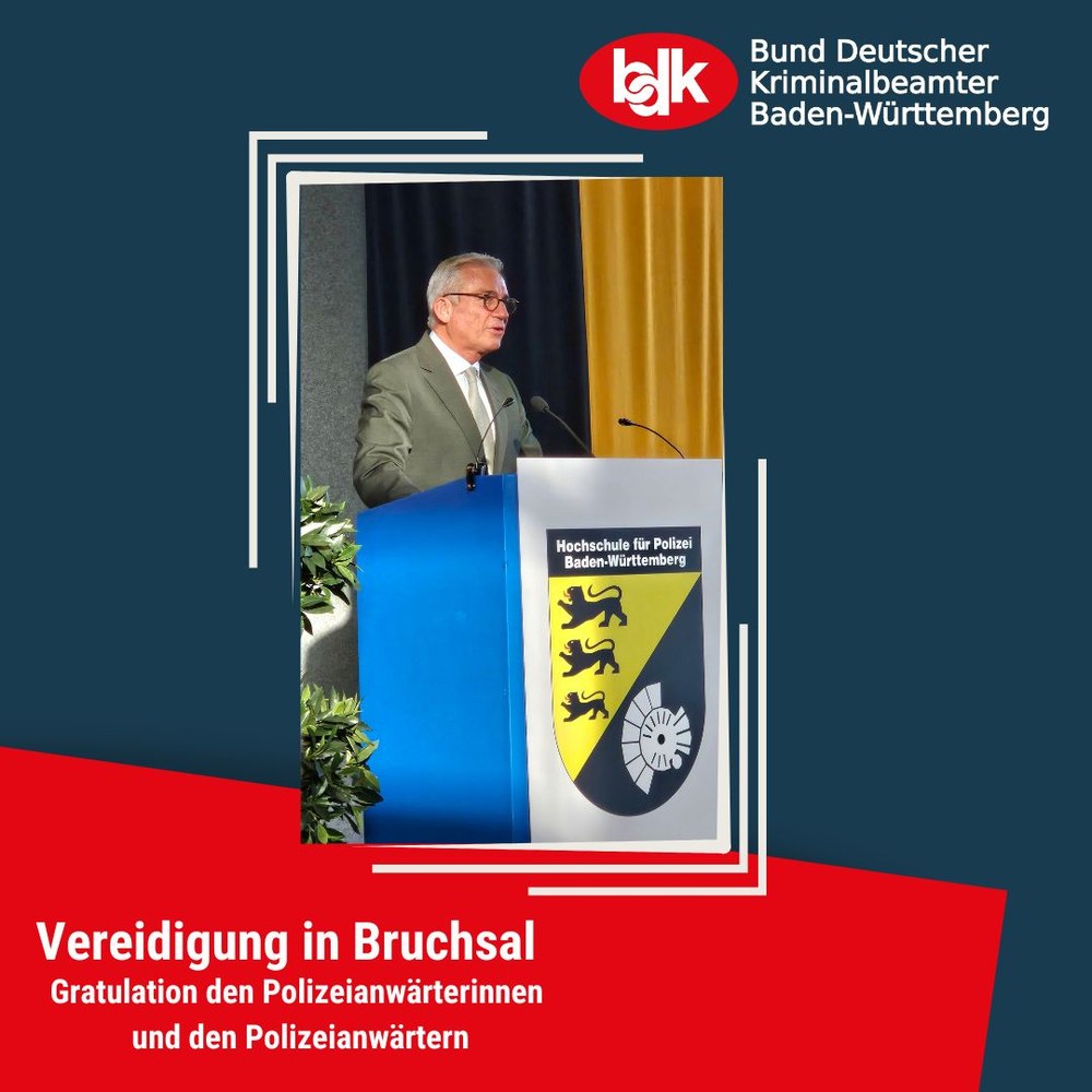 BDK BW – Feierliches Gelöbnis in Bruchsal
