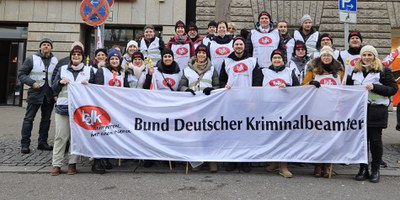 BDK BW vor Ort - Demonstration und Warnstreik in Stuttgart