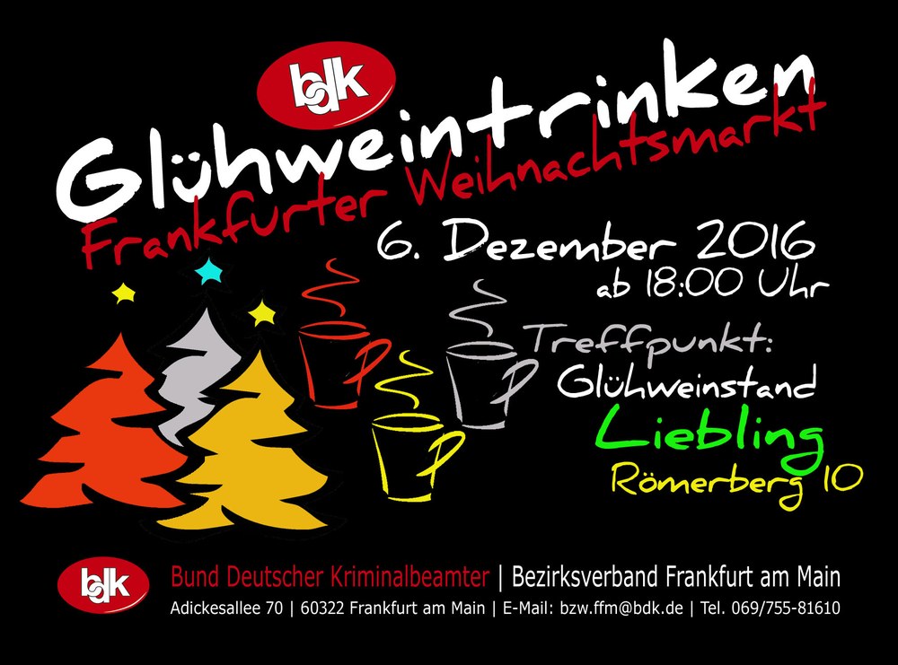 BDK Glühweintrinken auf dem Frankfurter Weihnachtsmarkt