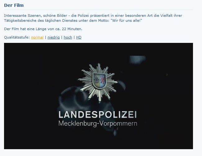 Der Image-Film der Landespolizei ist da