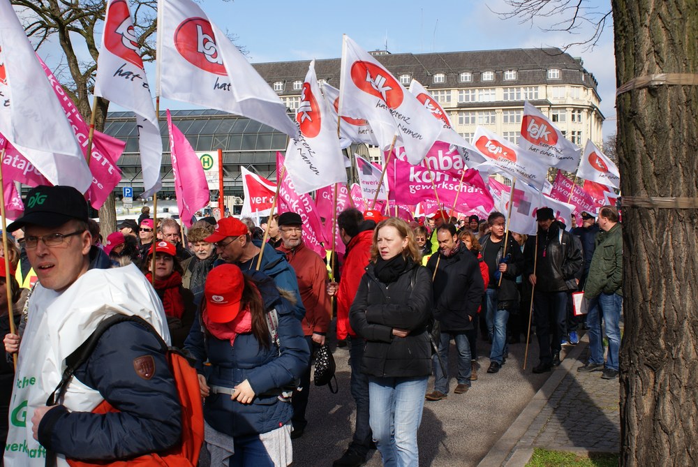 Tarifkampf in Hamburg