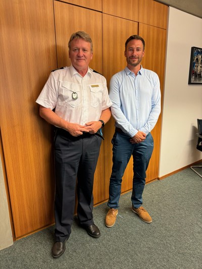 Gemeinsamer Austausch mit Landespolizeipräsidenten Jörg Kubiessa Gemeinsamer Austausch mit Landespolizeipräsidenten Jörg Kubiessa