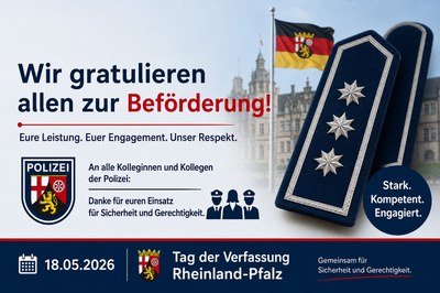Gratulation zur Beförderung