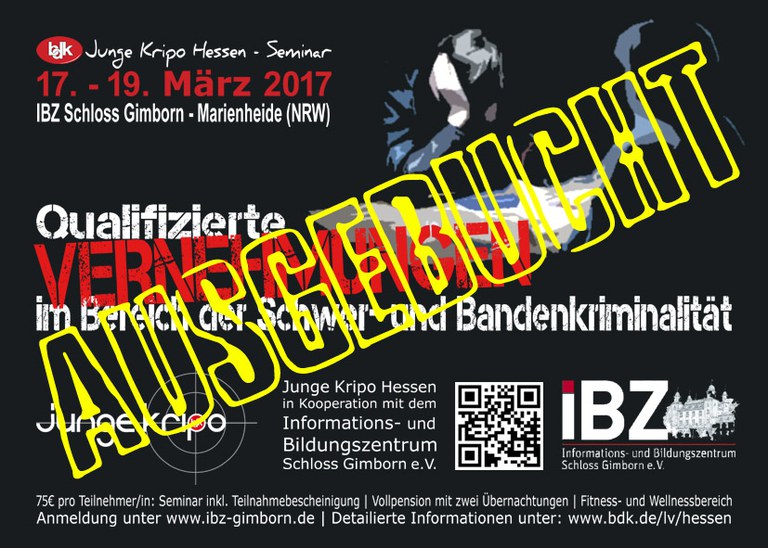 Junge Kripo Hessen Seminar AUSGEBUCHT!!! Junge Kripo Hessen Seminar AUSGEBUCHT!!!