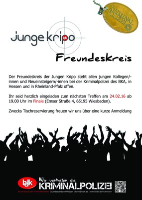 Junge Kripo Treffen am 24.02.16 in Wiesbaden Junge Kripo Treffen am 24.02.16 in Wiesbaden