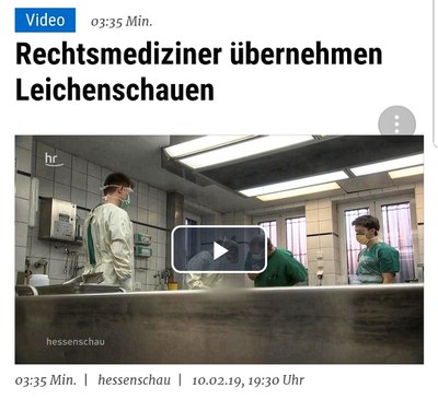 Leichenschau in Hessen - Frankfurter Modellversuch Vorbild für ganz Hessen!? Leichenschau in Hessen - Frankfurter Modellversuch Vorbild für ganz Hessen!?