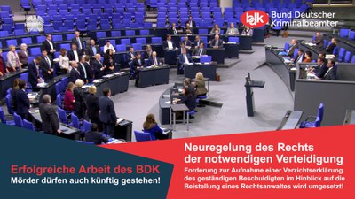 Mörder dürfen auch künftig gestehen! - Erfolgreiche Arbeit des BDK Mörder dürfen auch künftig gestehen! - Erfolgreiche Arbeit des BDK
