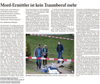 "Mord-Ermittler ist kein Traumberuf mehr" "Mord-Ermittler ist kein Traumberuf mehr"
