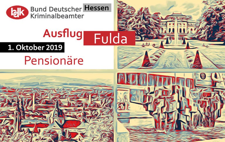 BDK Hessen: Pensionärsausflug nach Fulda am 01. Oktober 2019 BDK Hessen: Pensionärsausflug nach Fulda am 01. Oktober 2019