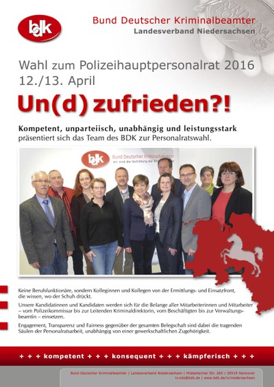 Personalratswahlen 2016 in Niedersachsen