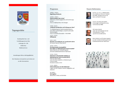 Programmflyer zur Fachtagung Clankriminalität am 12.09.19 in Diez