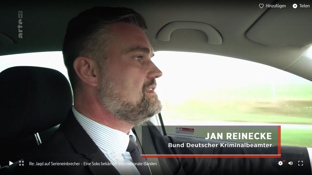 ARTE: Re´ "Jagd auf Serieneinbrecher - Eine Soko bekämpft internationale Banden", 14.12.2017, 19:40 Uhr