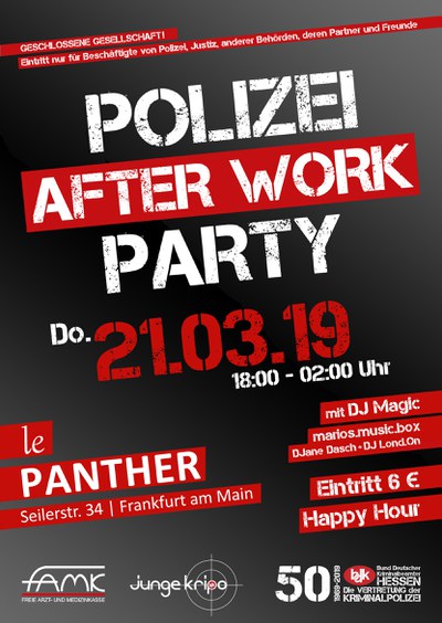 POLIZEI AFTER WORK PARTY am 21.03.2019 in Frankfurt am Main