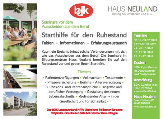 Starthilfe für den Ruhestand Starthilfe für den Ruhestand