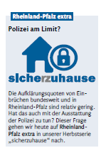 Thema Einbruch - wie ist die Polizei aufgestellt?
