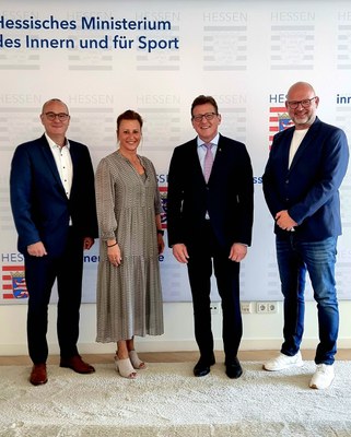 Treffen mit Staatssekretär Stefan Sauer im Hessischen Ministerium des Inneren und für Sport Treffen mit Staatssekretär Stefan Sauer im Hessischen Ministerium des Inneren und für Sport