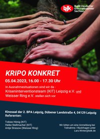 Kripo Konkret - In Ausnahmesituationen sind wir da - Kriseninterventionsteam (KIT) Leipzig e.V. und Weisser Ring e.V. stellen sich vor