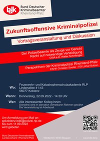 Zukunftsoffensive Kriminalpolizei - Vortragsveranstaltung Koblenz
